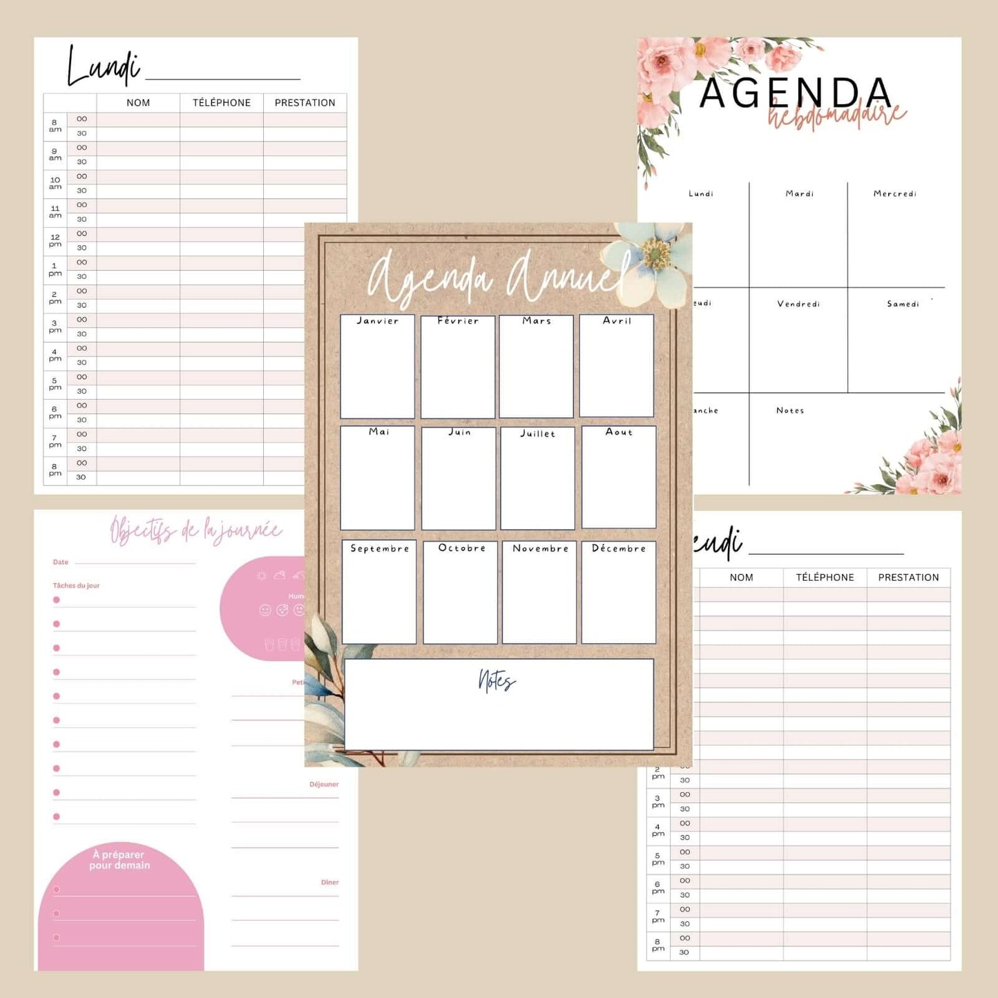 AGENDA ESTHETICIENNE GRATUIT