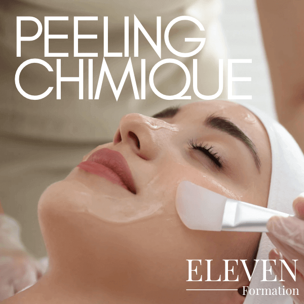 Formation Peeling chimique en ligne - Peeling chimique sur le visage lors d'une formation esthétique.