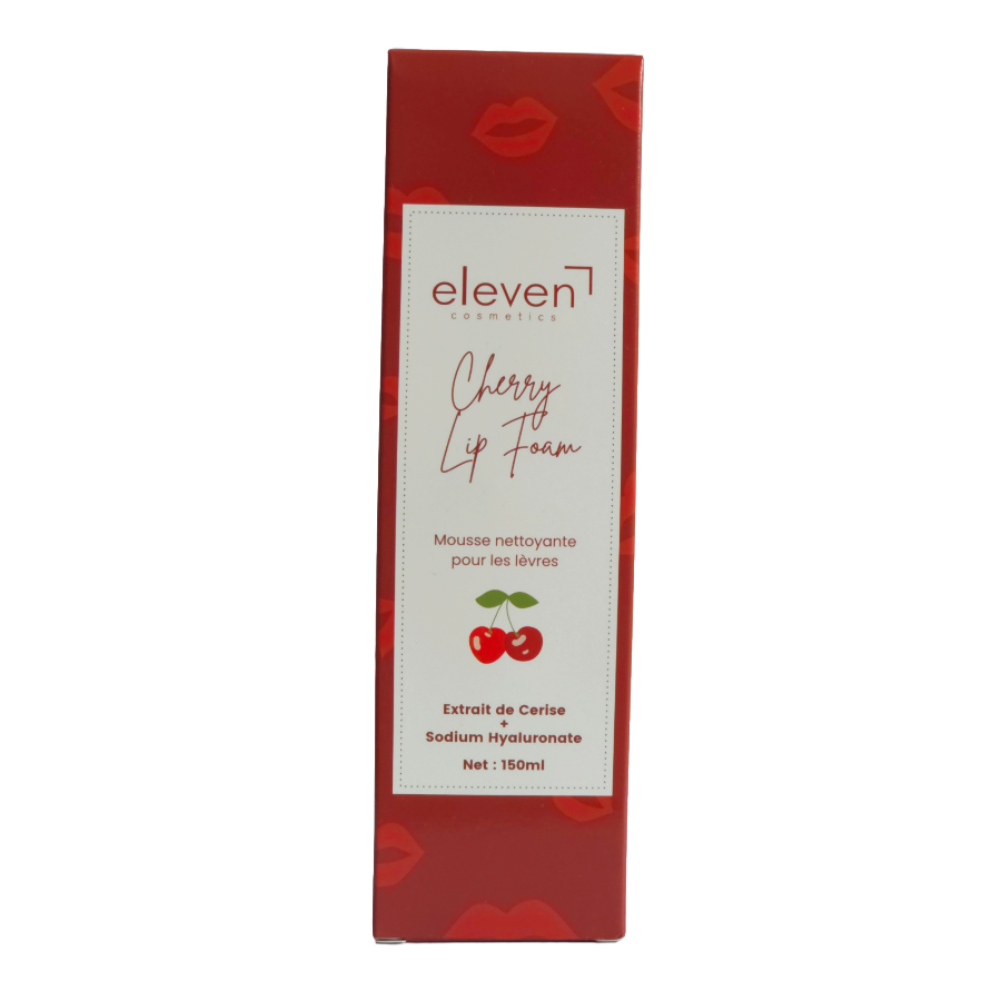 Emballage élégant de la mousse nettoyante Hydralips. Formule enrichie en extrait de cerise et acide hyaluronique pour un soin des lèvres optimal.