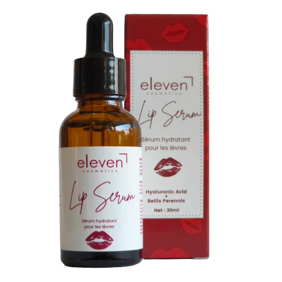 Flacon et boîte du Sérum hydratant, Hydralips 💋 pour un soin microneedling des lèvres. Formule enrichie pour nourrir, hydrater et raffermir les lèvres.
