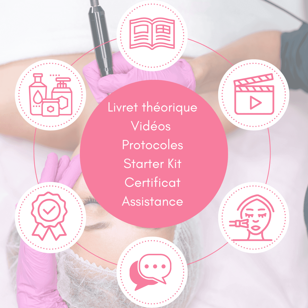 Formation HydraLips avec livret théorique, vidéos, protocole, starter kit et certificat. Apprenez les soins esthétiques des lèvres en ligne.