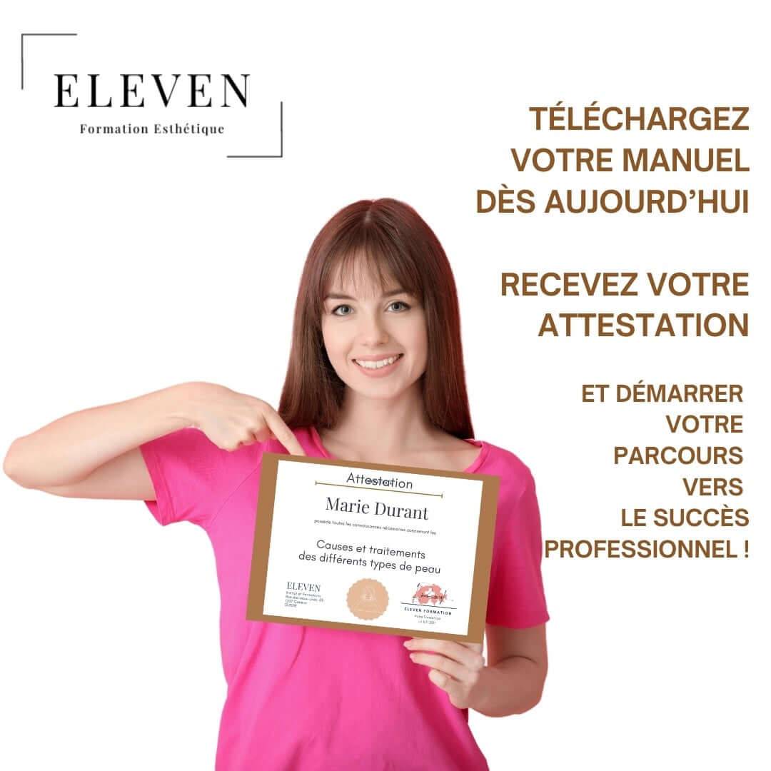 Téléchargez votre manuel et recevez votre attestation. Formation esthétique en ligne pour comprendre et traiter les différents types de peau.