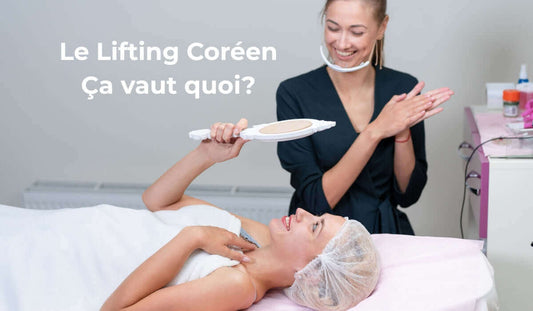 Lifting Coréen aux Fils de Soie de Collagène : séance de soin esthétique avec deux femmes, ambiance de beauté.