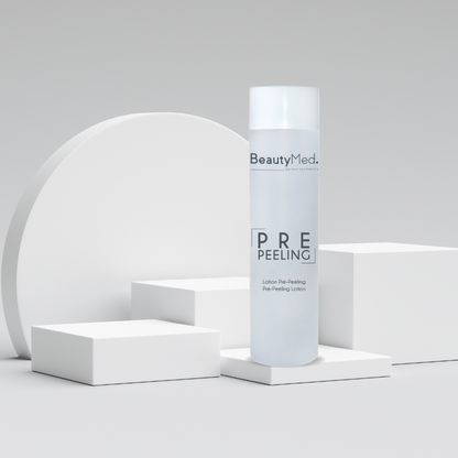 Lotion Pré-Peeling BeautyMed - Soin Visage Professionnel. La Lotion Pre Peeling prépare la peau avant les traitements, élimine les impuretés et optimise l’efficacité des peelings pour des résultats professionnels éclatants.