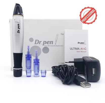 Appareil Dr Pen A1 Microneedling Nanoneedling INCLUS DANS Kit produit Hydralips avec Stylo Microneedling- 6 VITESSESAvec ses 6 vitesses ajustables, il garantit une précision et un confort d’utilisation inégalés pour des résultats efficaces. Inclus, un chargeur pour une utilisation continue.