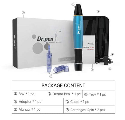 Appareil Dr Pen A1 Microneedling Nanoneedling- 6 VITESSESAvec ses 6 vitesses ajustables, il garantit une précision et un confort d’utilisation inégalés pour des résultats efficaces. Inclus, un chargeur pour une utilisation continue.