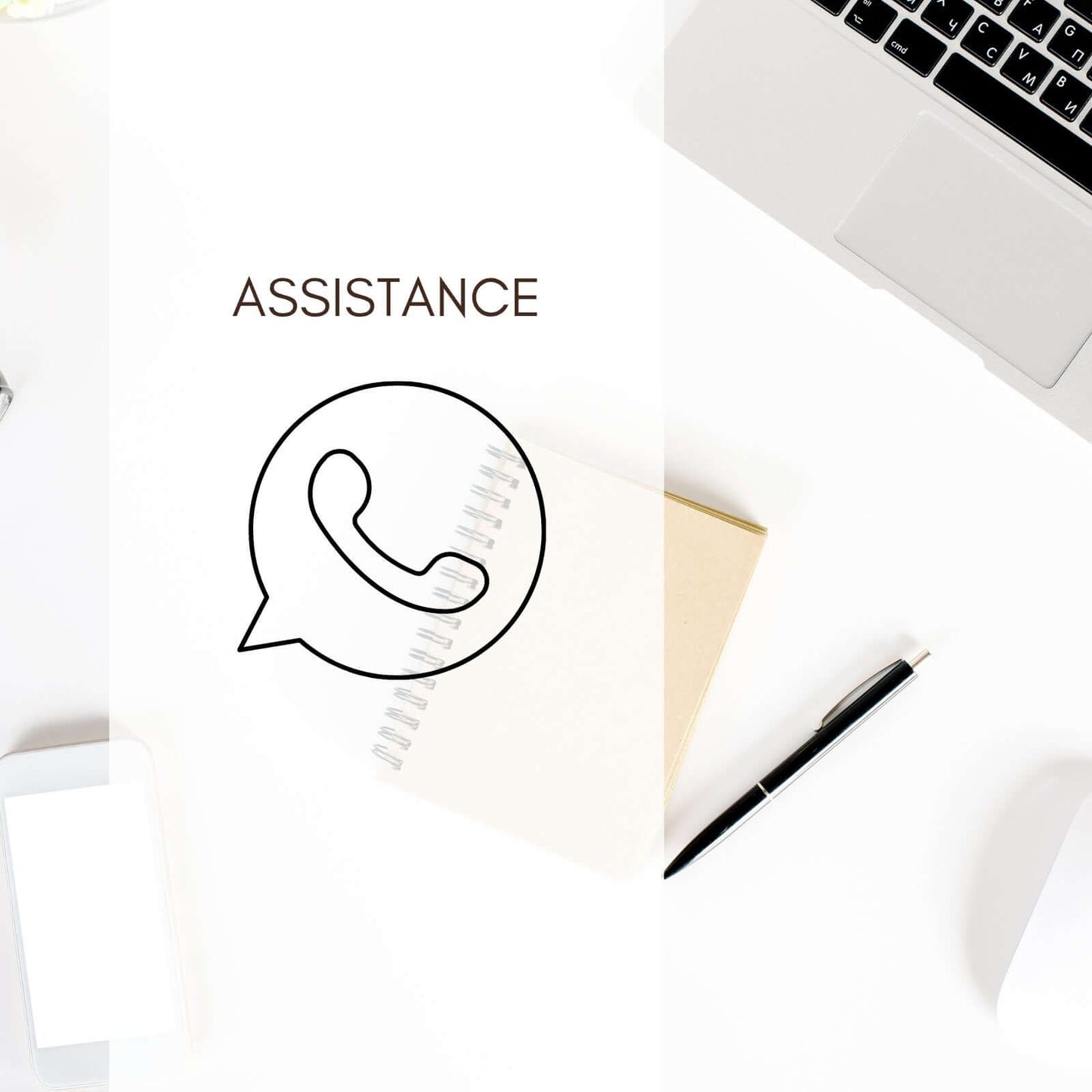 Assistance Formation Hydrofacial + Kit complet contact avec une icône de téléphone sur un bureau élégant.