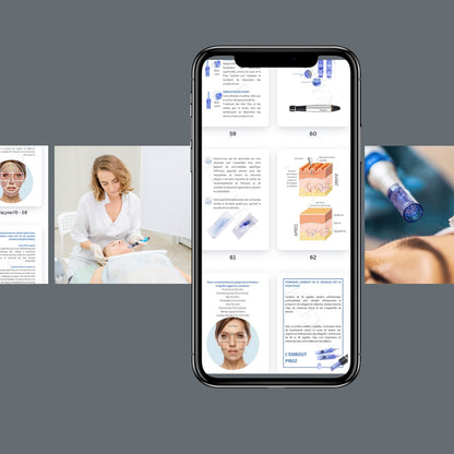 Formation Microneedling + Kit complet avec appareil - Manuel et démonstration des techniques avancées.