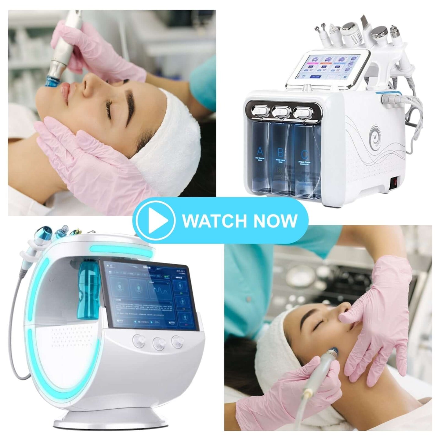 Formation Hydrofacial + Kit complet : soins du visage avec équipements de beauté haut de gamme.