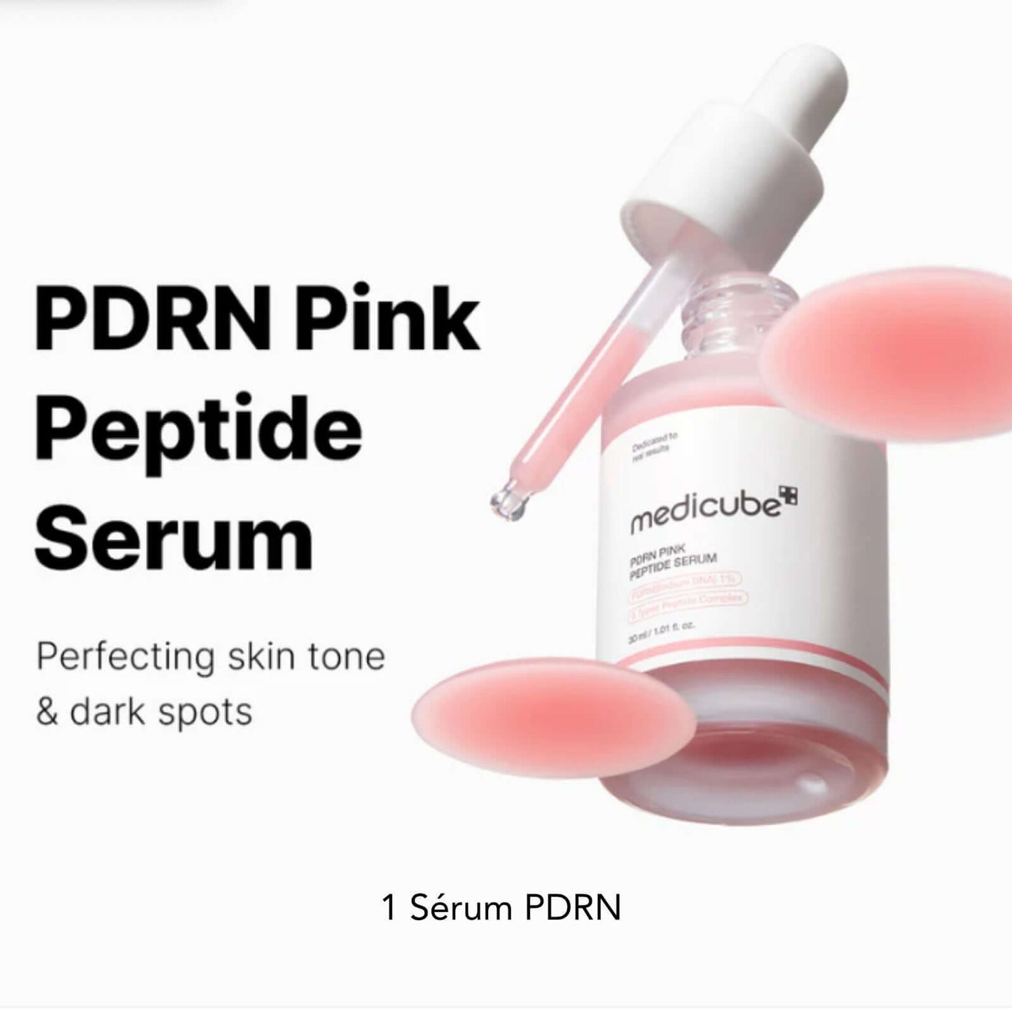 Kit Medicube PDRN made in Korea et sérum PDRN Pink Peptide pour un teint parfait.