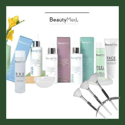 Kit Peeling Chimique – AHA, BHA, PHA, Lotions, Coupelle et Pinceau