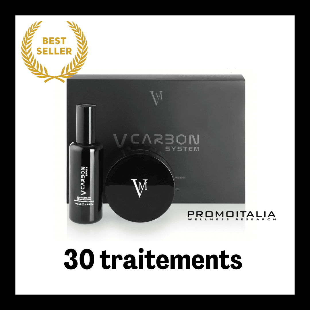 Kit Peeling V Carbon, produit professionnel pour soin visage, incluant spray activateur au carbone, 30 traitements.