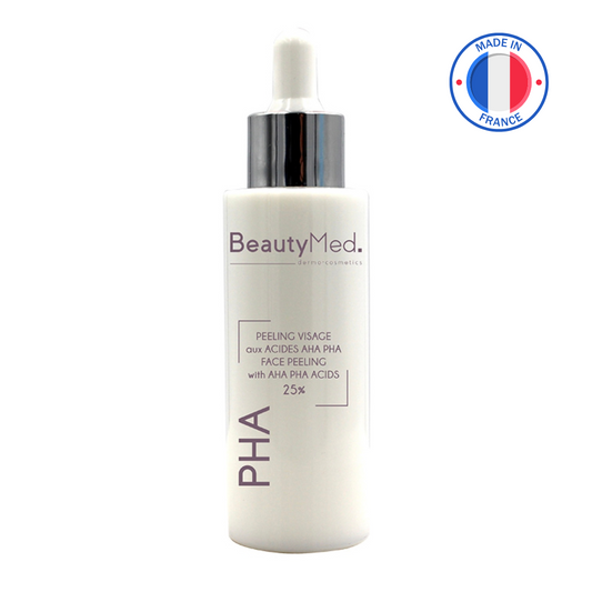 Peeling PHA 25 BeautyMed - Soin Professionnel Peau Sensible, sérum de peeling pour peau sensible, 25% PHA, Made in France