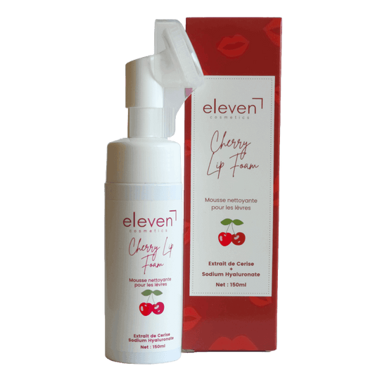 Mousse Hydralips nettoyante pour les lèvres avec extrait de cerise et acide hyaluronique. Soin doux et hydratant pour des lèvres propres et nourries.