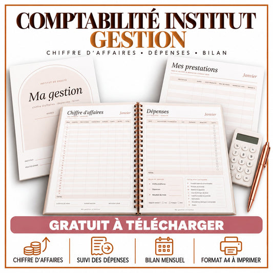 Fichier comptabilité institut gratuit : chiffre d'affaires, dépenses et bilan à imprimer