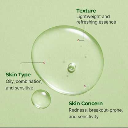 
Ce sérum concentré en centella asiatica (Cica) aide à apaiser et rééquilibrer la peau, tout en traitant les imperfections. Il prépare la peau à recevoir la crème hydratante et peut être utilisé quotidiennement, matin et soir