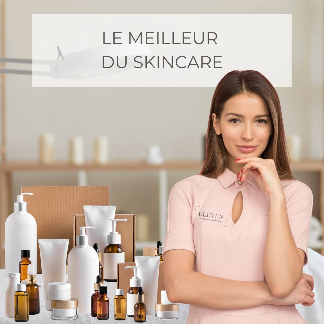 Produits et kits esthétiques professionnels pour instituts de beauté proposés par ELEVEN Formation Esthétique